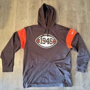 Cleveland Browns Nike Sideline Jersey Performance Pullover Hoodie, Men’s Large